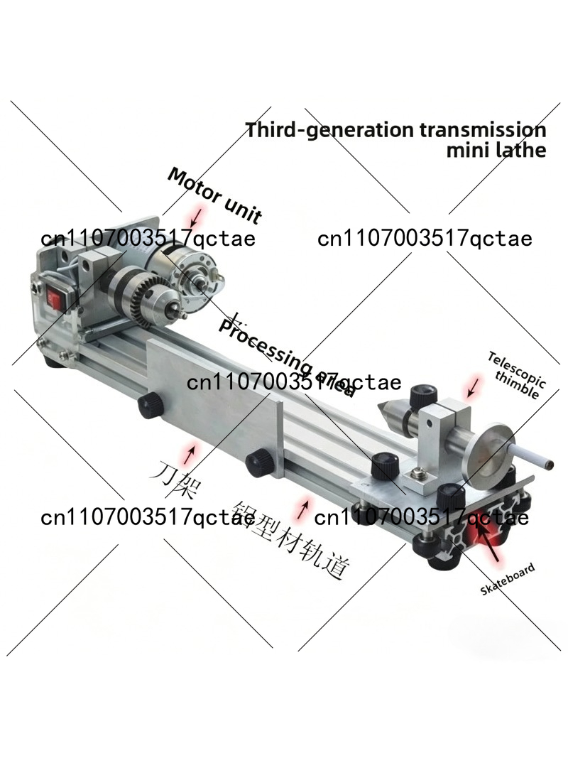 Woodworking Lathe - Multifunctional Micro Lathe Adjustable Mini Grinding