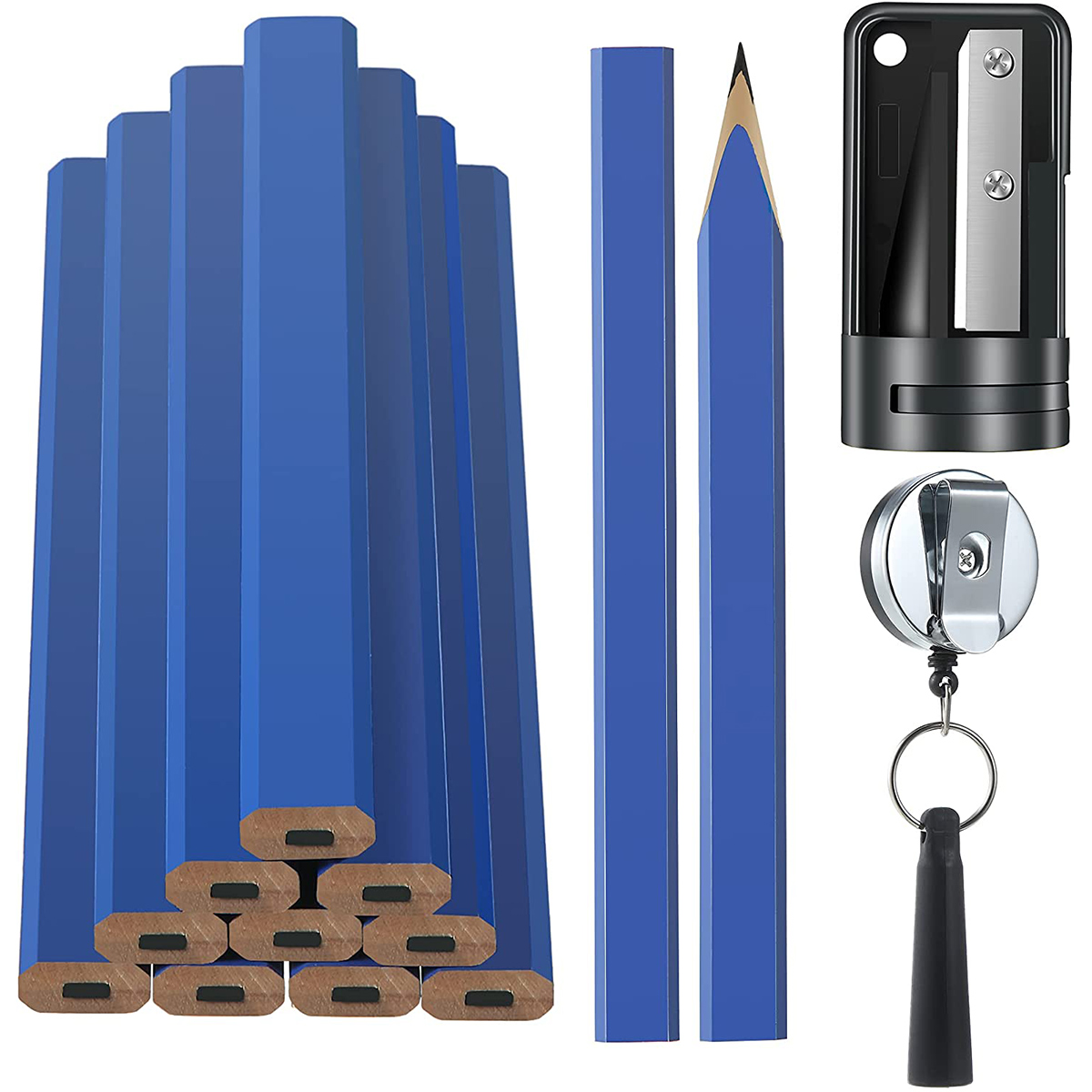 Woodworking Marking Knife - 12Pcs Octagonal Square Pencil Carpenter Marking