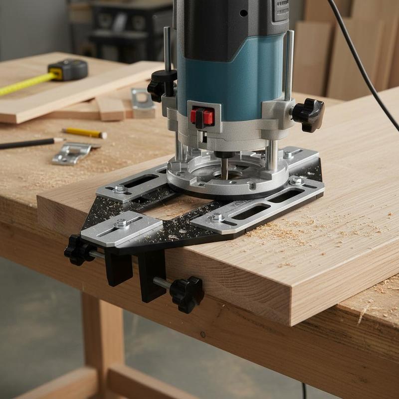 Woodworking Tool - Aluminum Alloy Mortise Template 13x6 Inch