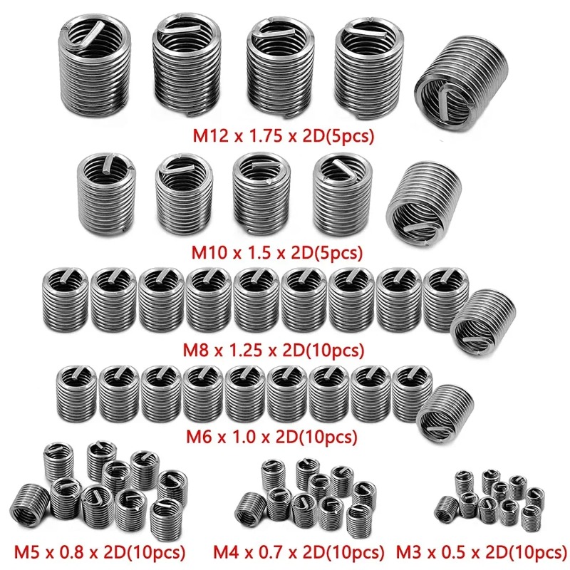 Woodworking Finishing - 60pcs Stainless Steel Spiral Wire Thread