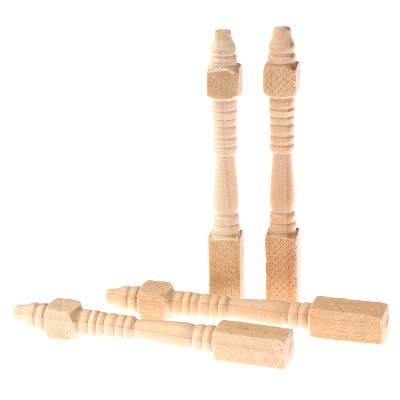 Woodworking Hobbies - 4Pcs 1:12 Dollhouse Miniature Wooden Chair