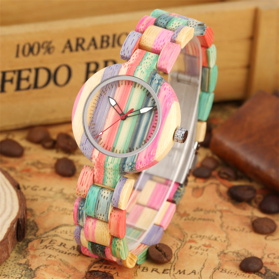 Woodworking Women - Small Dial Full Bamboo Wood Women's