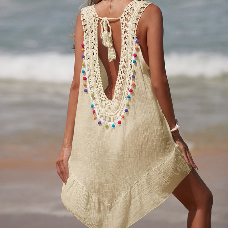 Women V-Neck Backless Hollow O - Woodworking Women 评论和价格