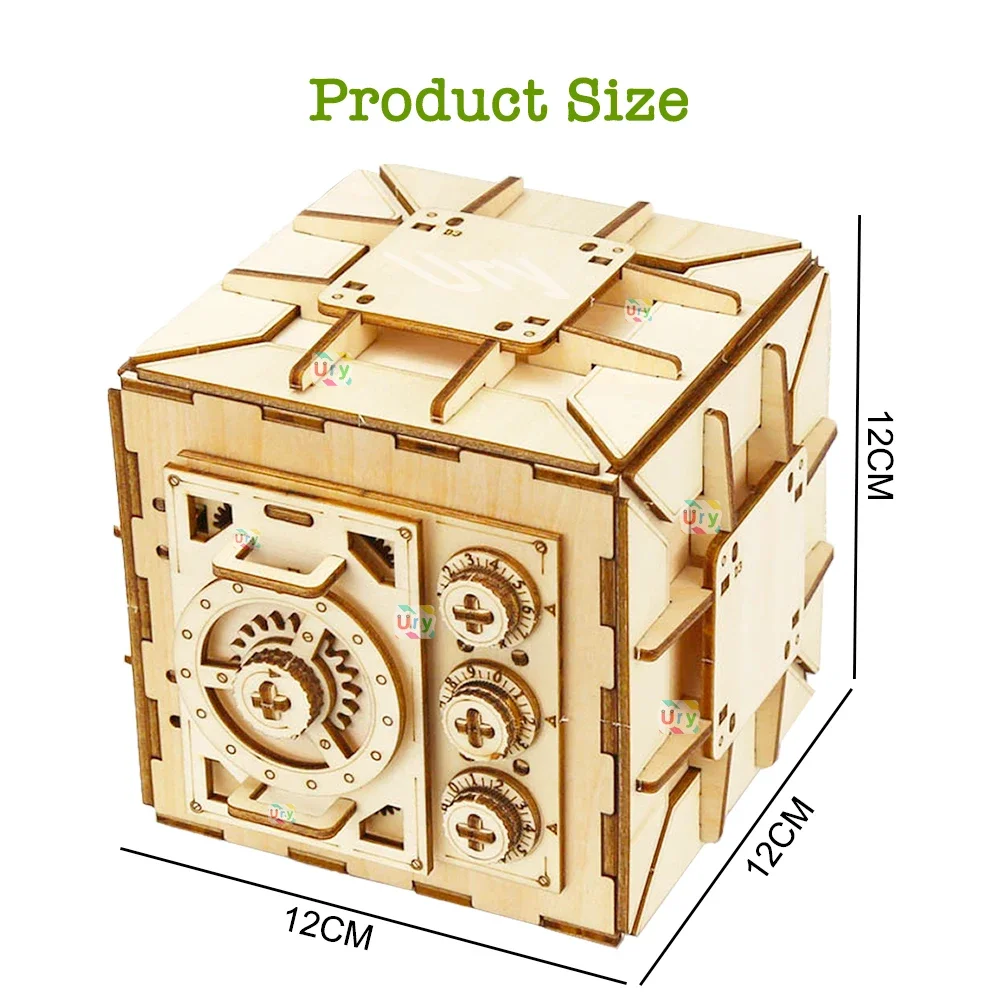 URY 3D Wooden Puzzle Password  - Woodworking Women 评论和价格