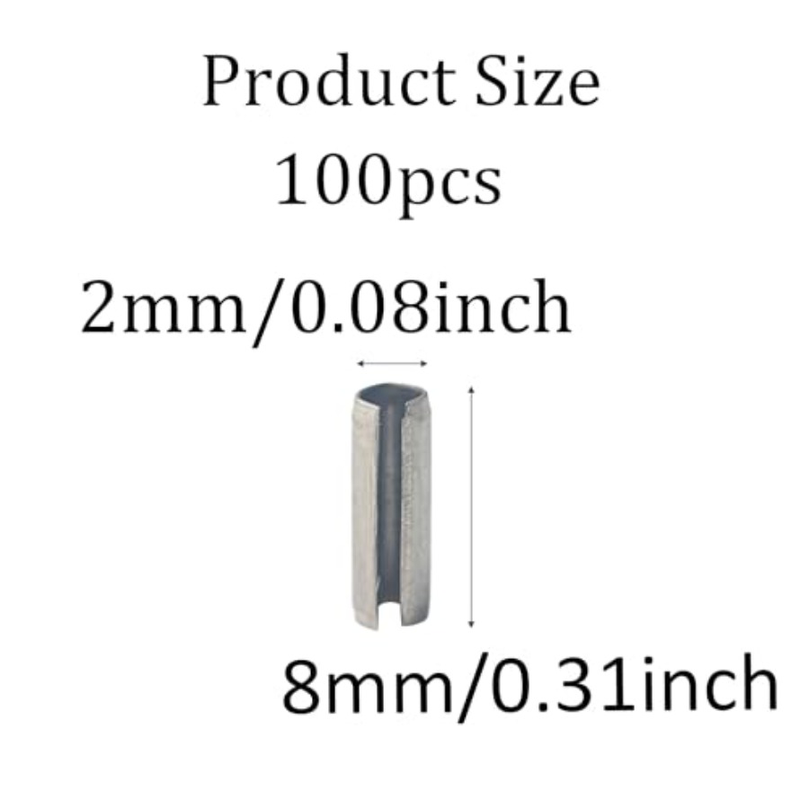 100Pcs Slotted Spring Pins, 30 - Woodworking Finishing 评论和价格