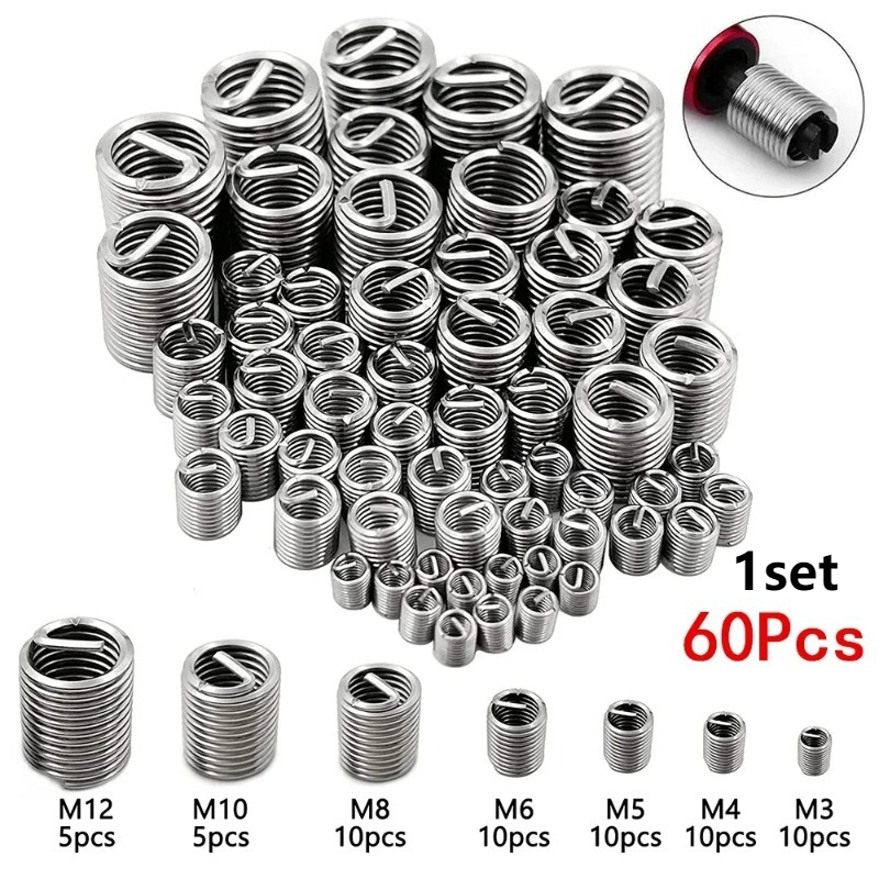 60pcs Stainless Steel Spiral W - Woodworking Finishing 评论和价格