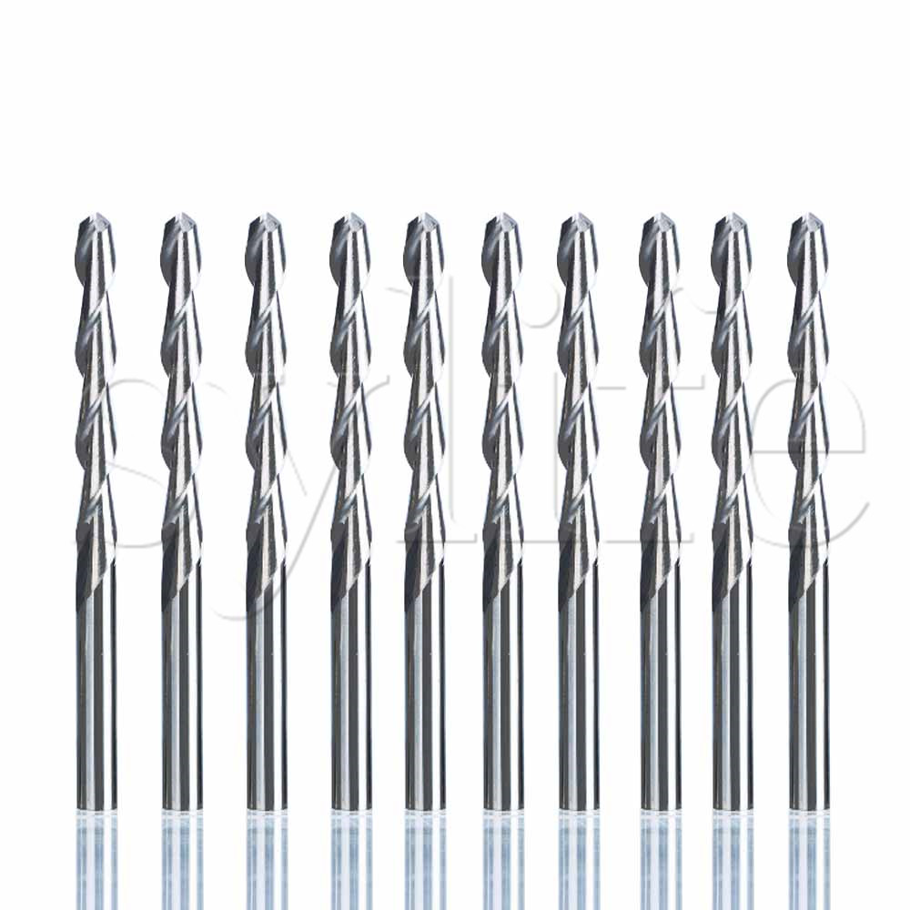 10pcs Double Flute Spiral Cutt - Woodworking Nc 评论和价格