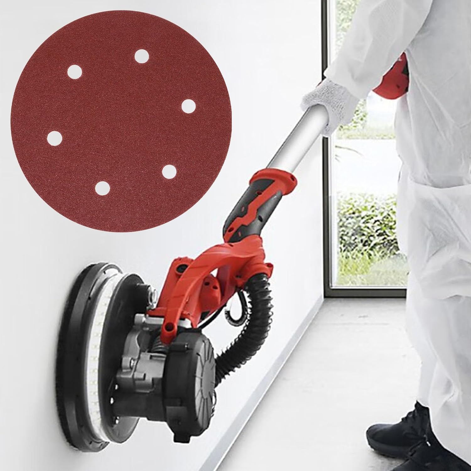 9 Inch 6 Holes 225 MM Wall San - Woodworking Wallpaper 评论和价格