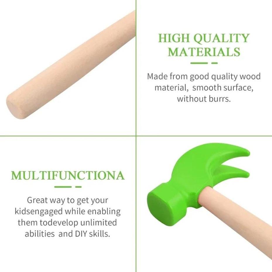 1 Pcs Mini Wooden Hammer Child - Woodworking Simulator 评论和价格