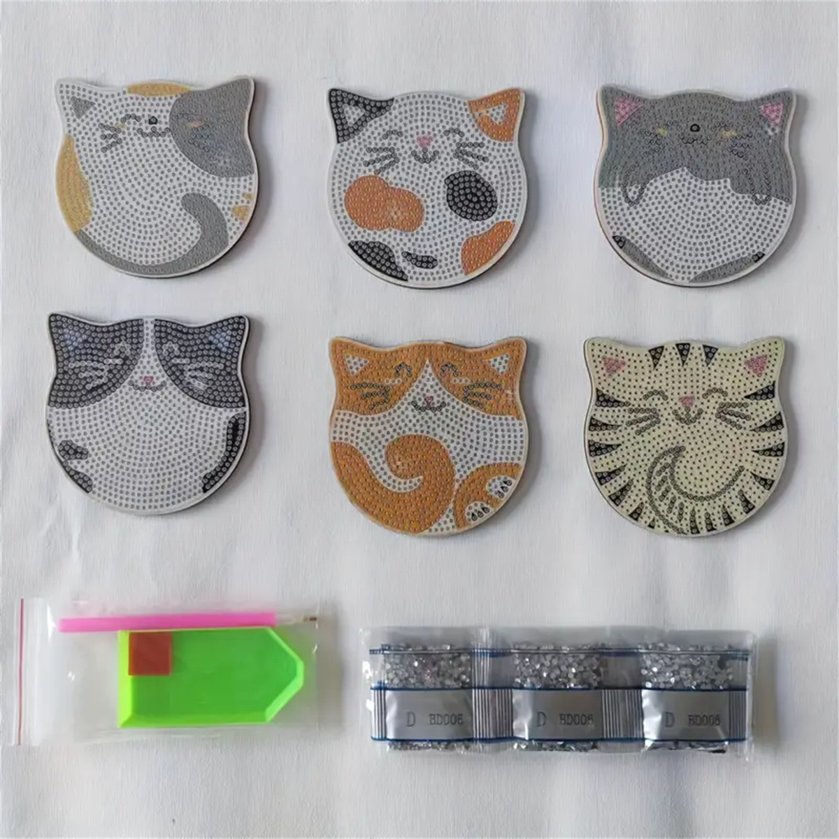 6 Pieces/set DIY Cat Rhineston - Woodworking Hobbies 评论和价格