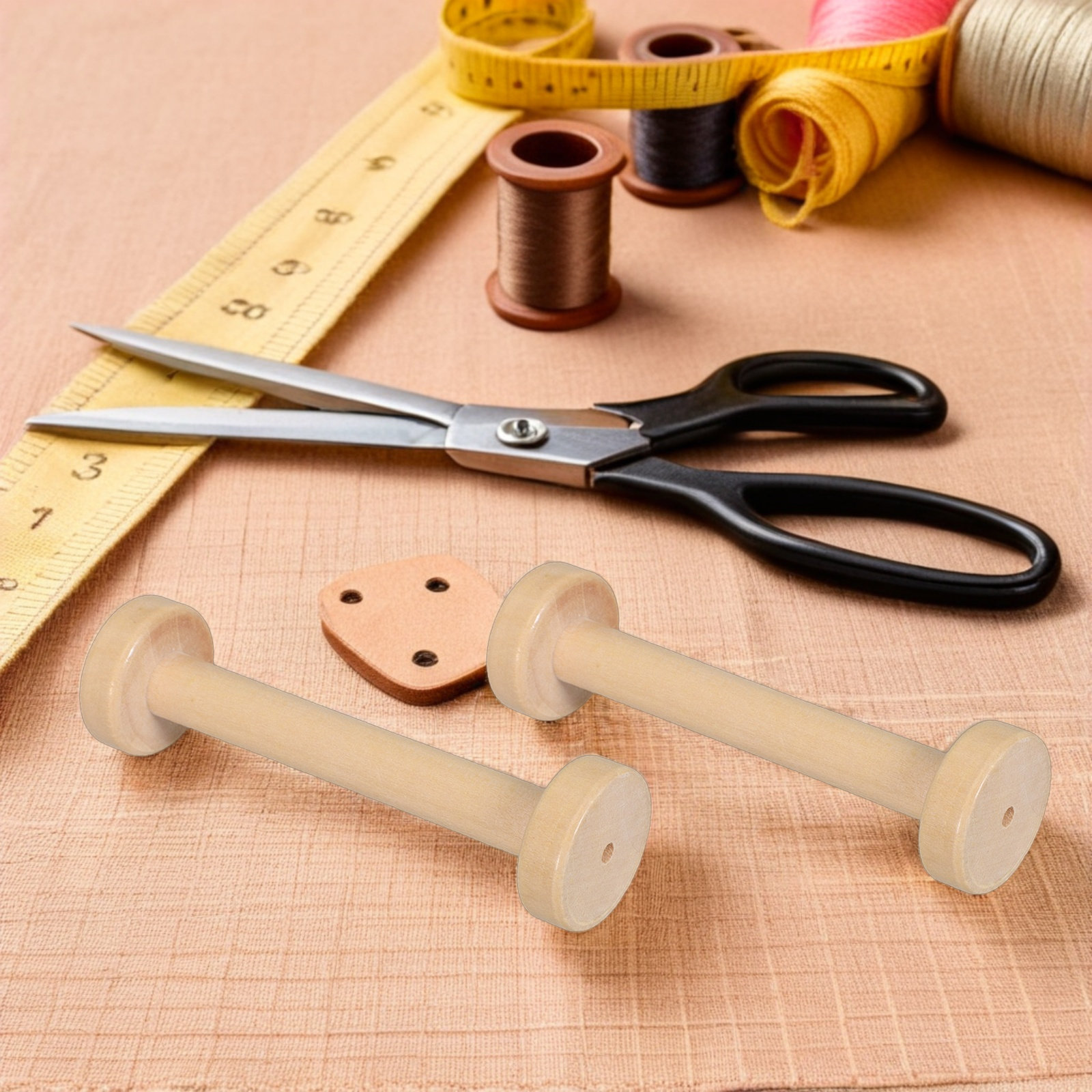 5Pcs Wooden Spools Natural Vin - Woodworking Hobbies 评论和价格