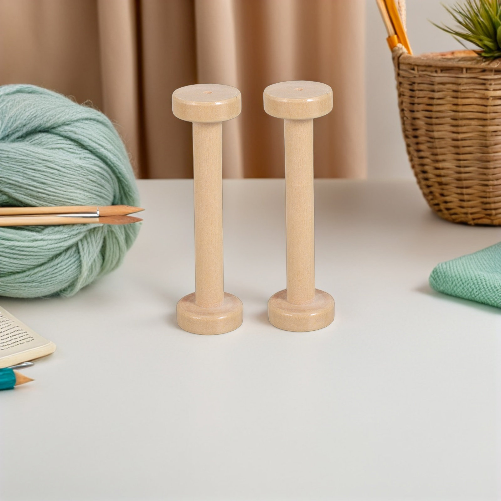 5Pcs Wooden Spools Natural Vin - Woodworking Hobbies 评论和价格