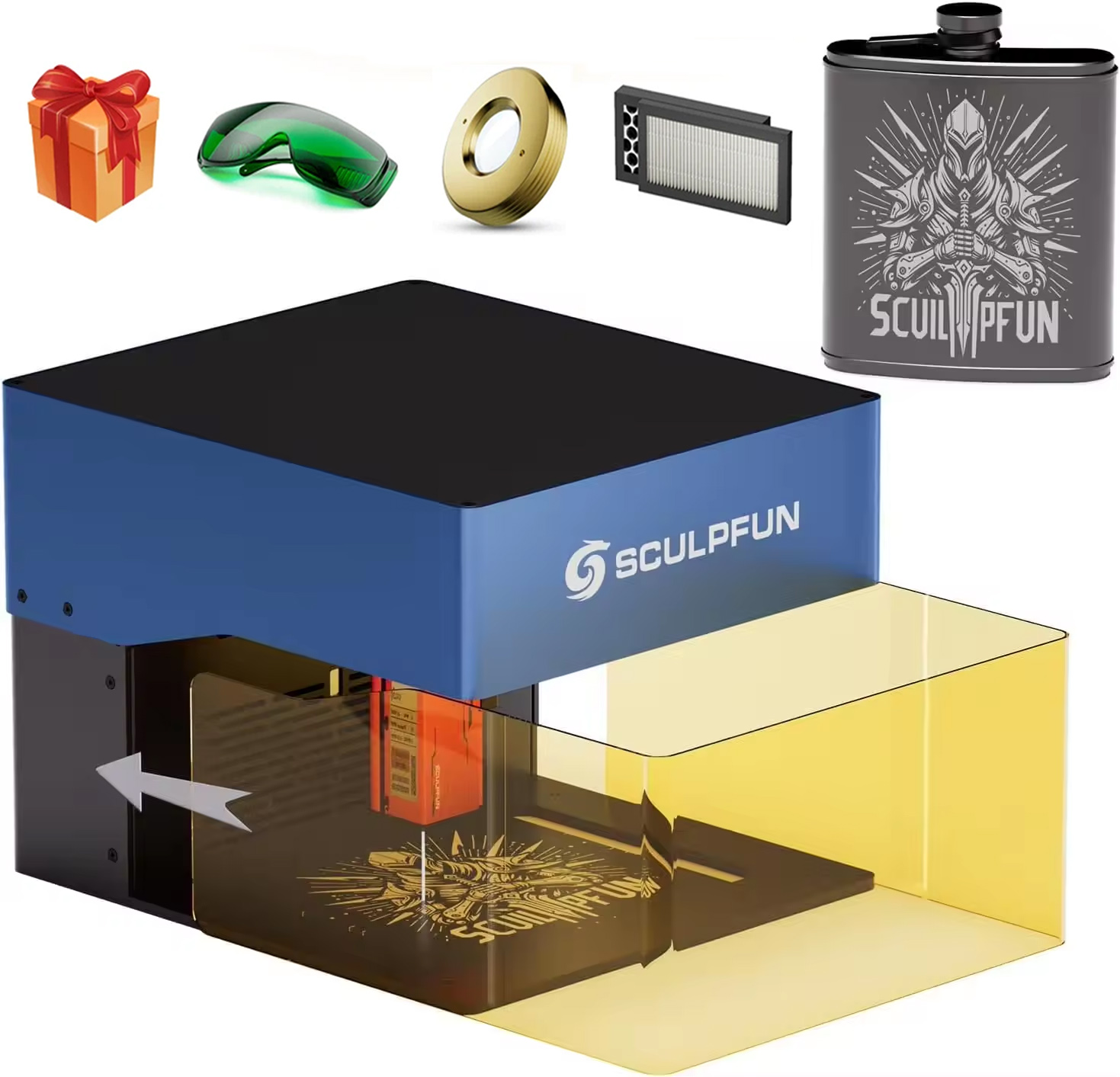 Sculpfun iCube Pro 10W Laser E - Woodworking Logo 评论和价格