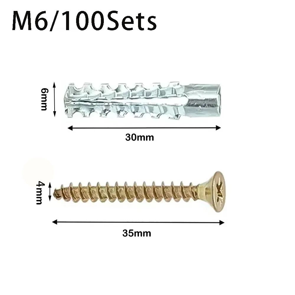 100sets M6 Metal Serrated Expa - Woodworking Youtube 评论和价格