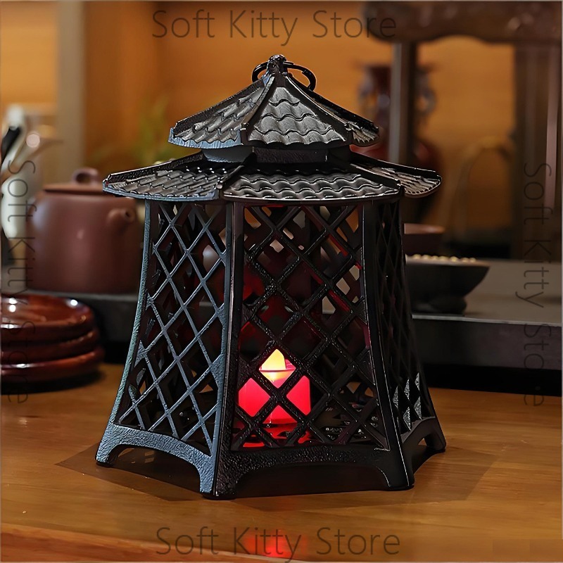Cast iron lamp hollow candlest - Zen Woodworking 评论和价格