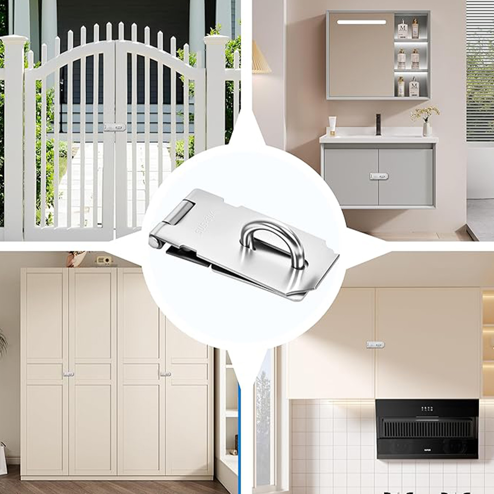Stainless Steel Door Lock Hasp - Woodworking Finishing 评论和价格