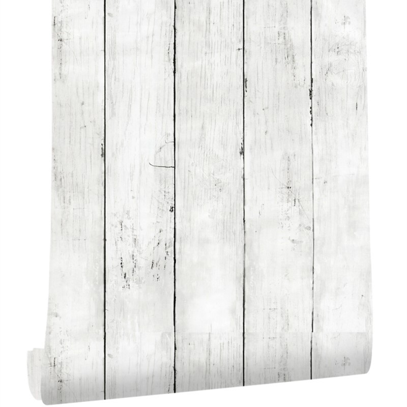 Ivory white retro imitation wo - Woodworking Wallpaper 评论和价格