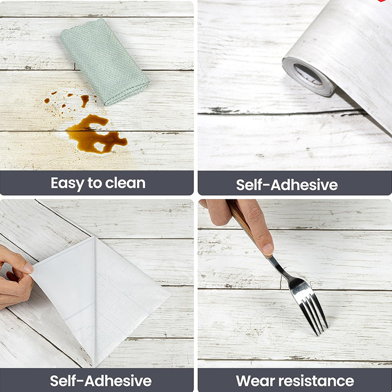 Ivory white retro imitation wo - Woodworking Wallpaper 评论和价格